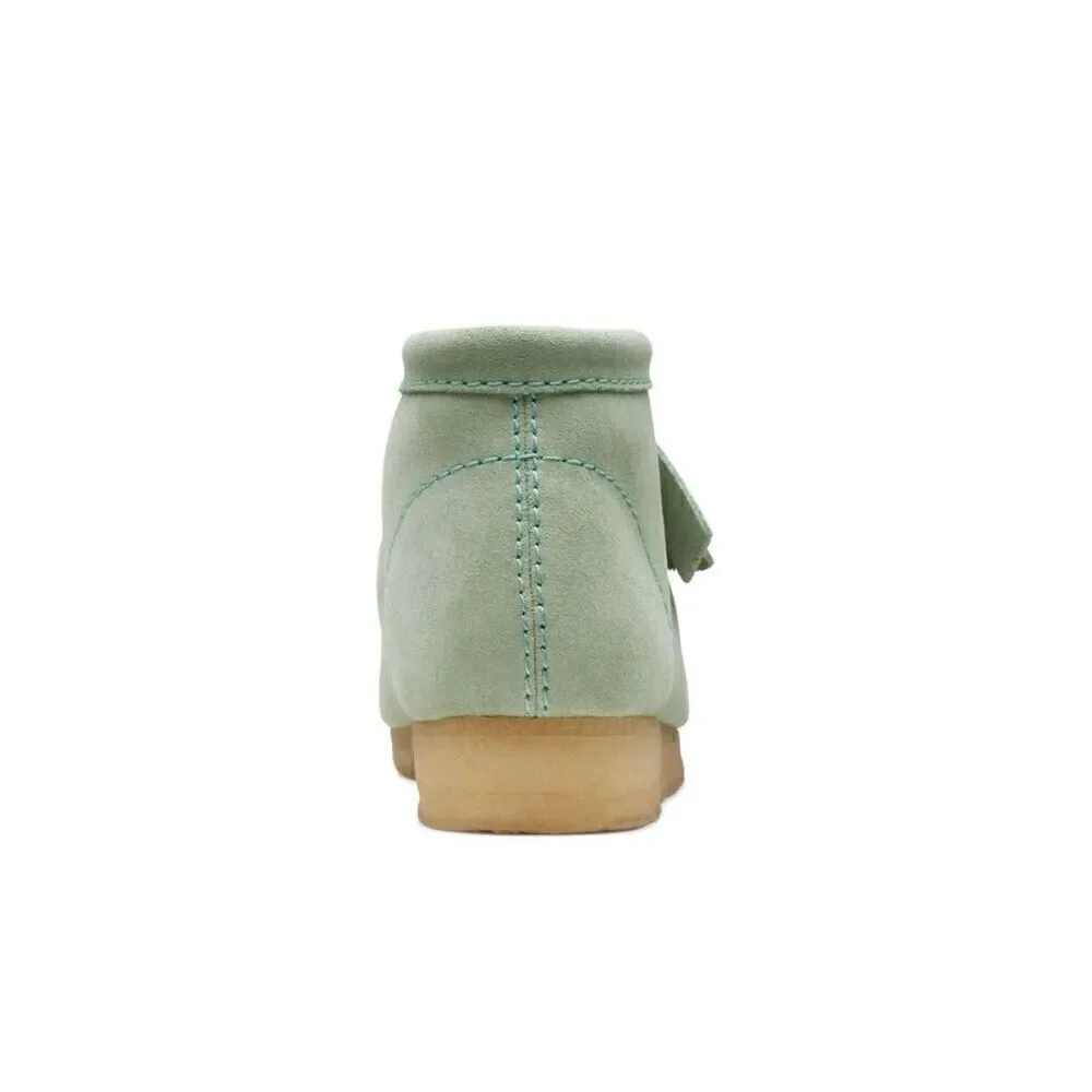Clark Originals Men’s Wallabee Mint Green Suede Leather  Lace Up Square Toe Ankl